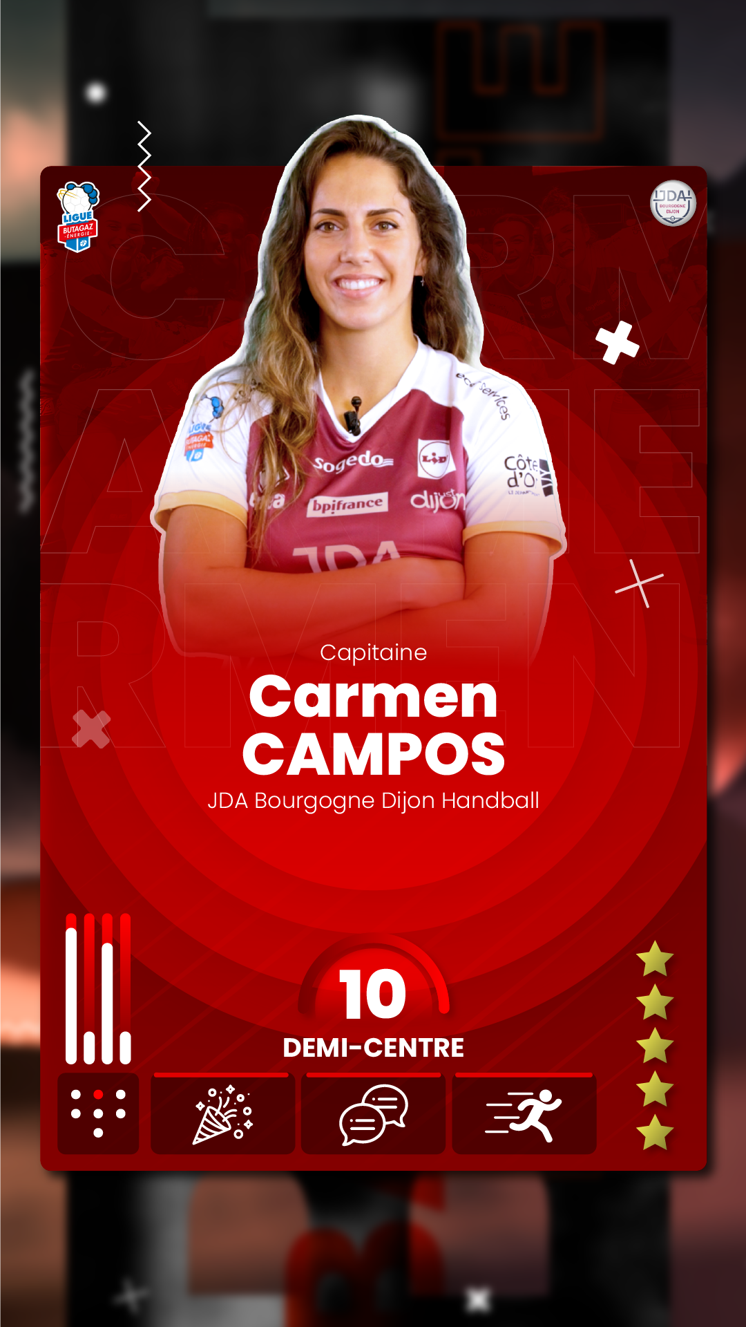 Carmen Campos, capitaine de la JDA Bourgogne Dijon Handball