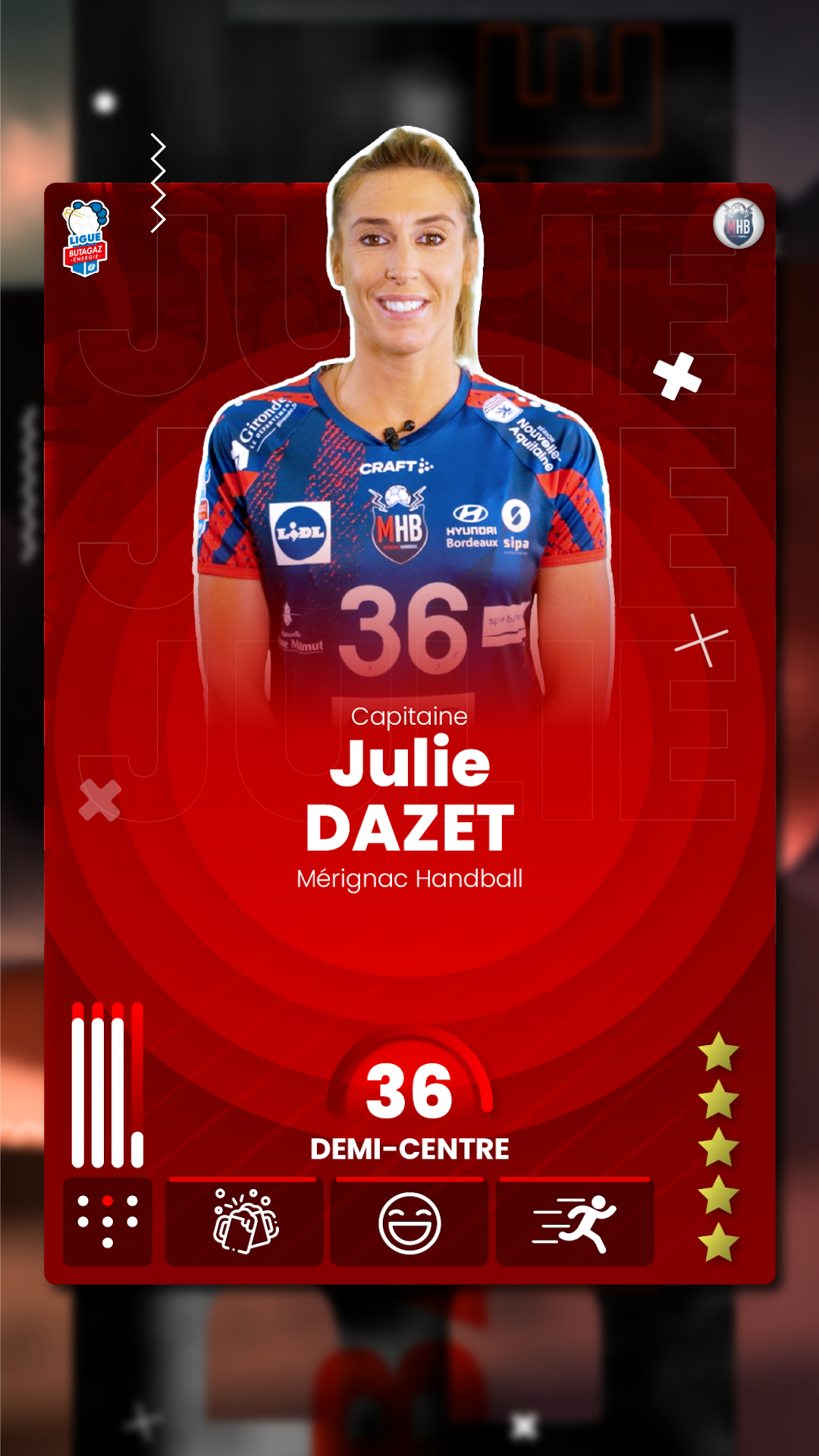 Julie Dazet, capitaine de Mérignac Handball