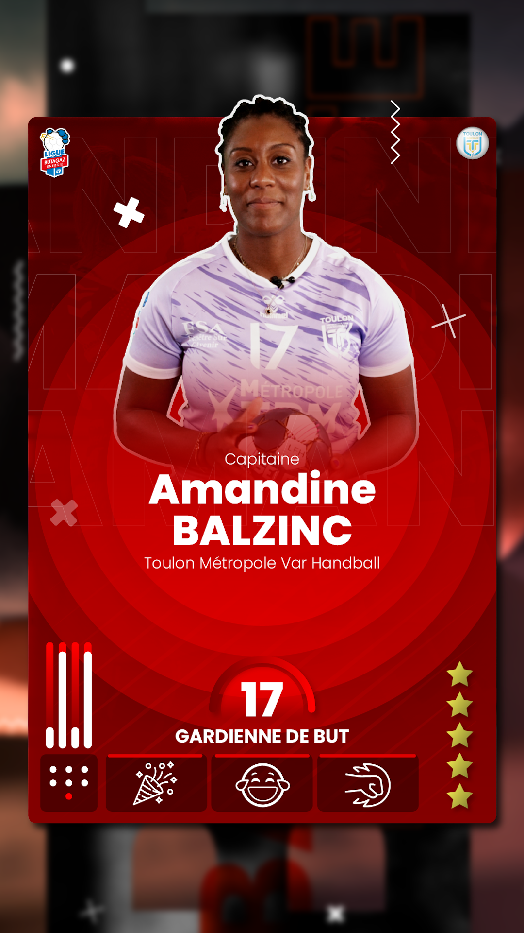 Amandine Balzinc, capitaine de Toulon Métropole Var Handball